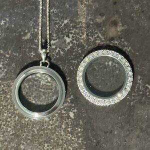 Origami Owl Twist Living Locket with clear crystals